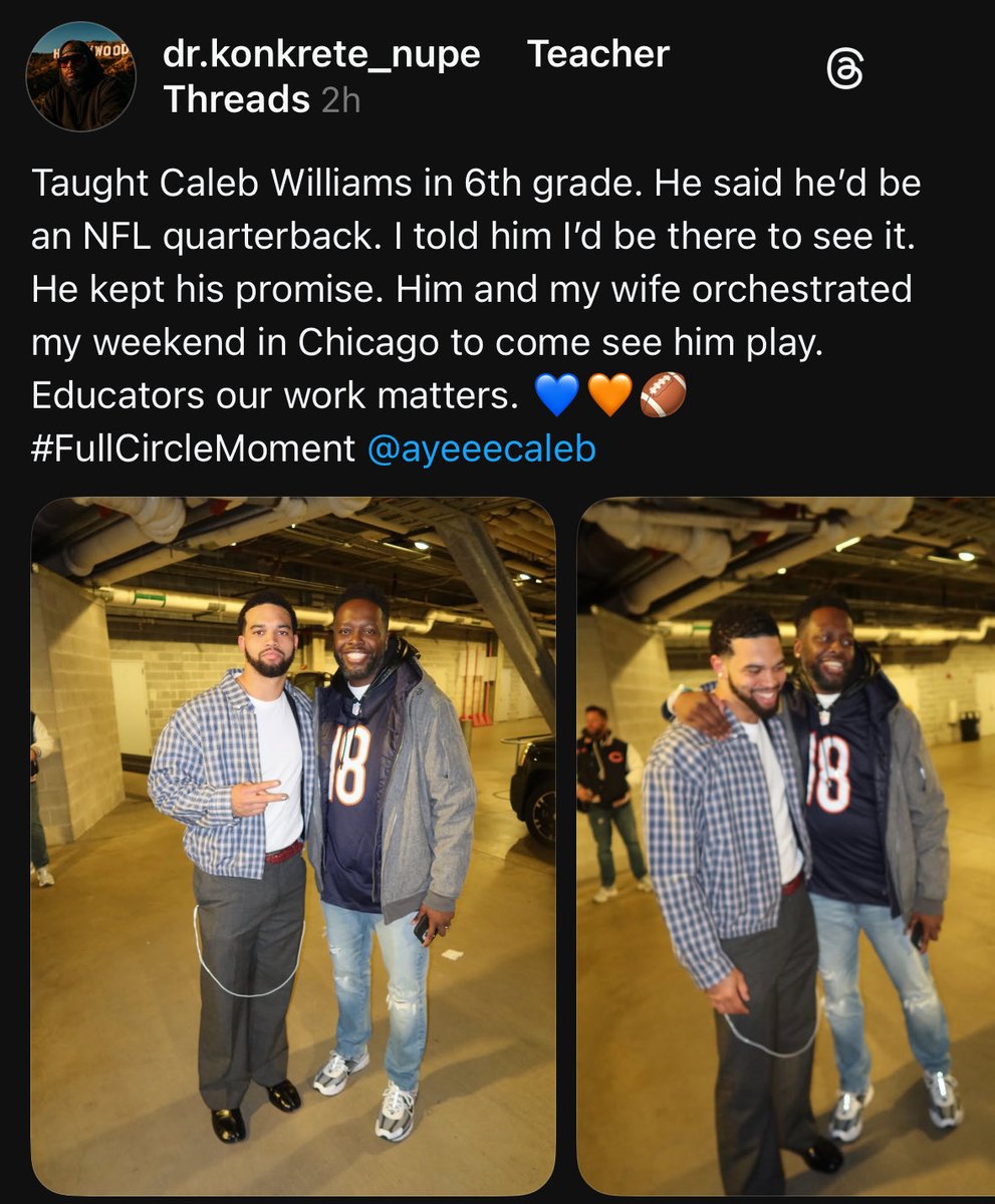 this is incredible 🥹 shout out to Caleb’s teacher for encouraging &amp; believing in his students 👏🏽👏🏽 #dabears