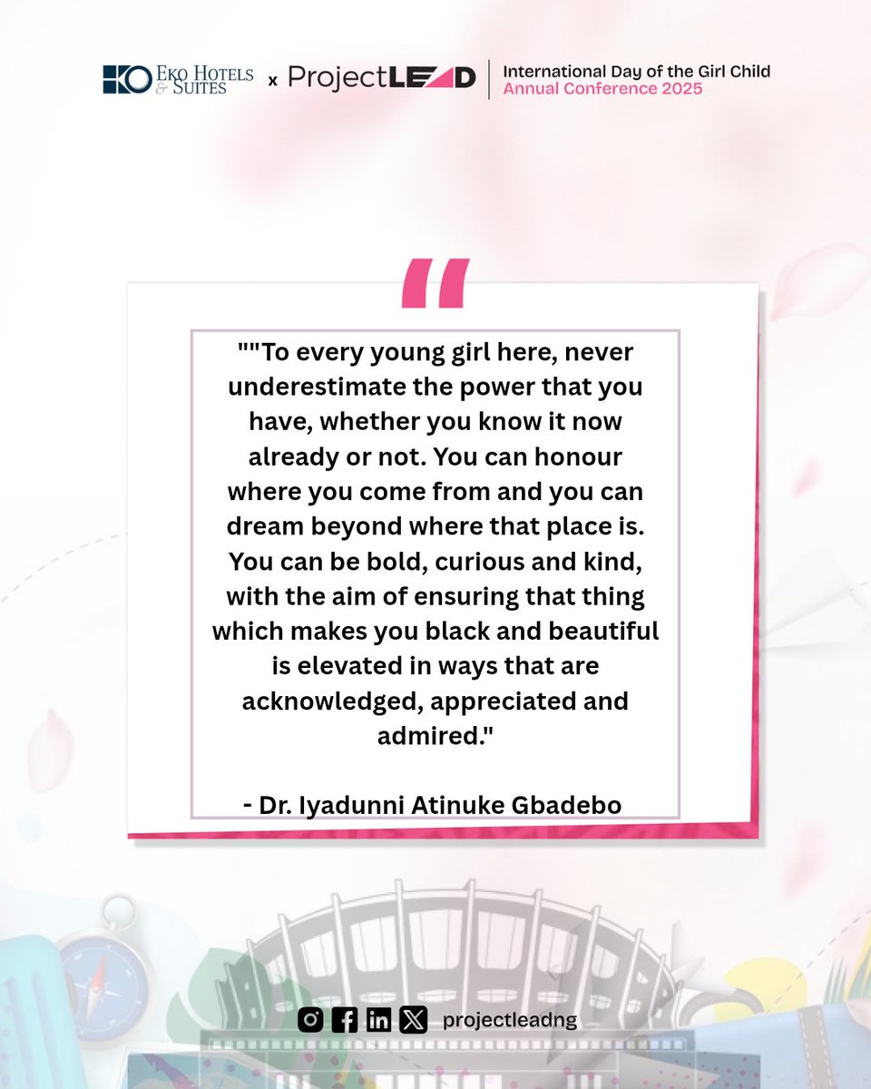 ProjectLEADng's tweet photo. In her words, "we have to make a serious effort to be that star that cannot be dimmed, the one that constantly shines."

Thank you, Ma'am, for your words of counsel and encouragement. 🙏🏽

#projectlead #projectleadng #projectleadidgc #projectleadidgc2025 https://t.co/ZoABwYXQeV