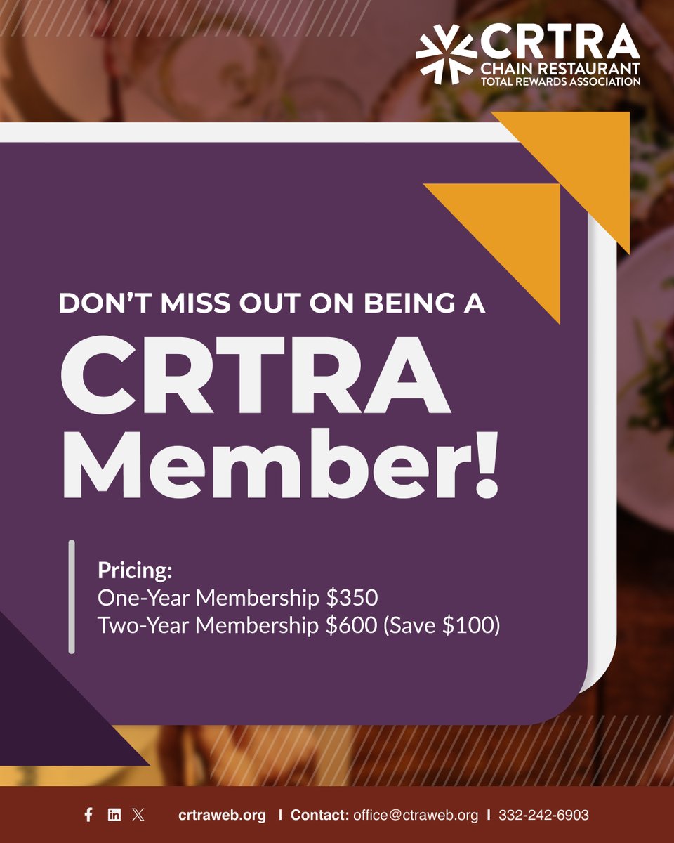 Renew your CRTRA Membership or sign up as a new member here: crtraweb.org/join-us