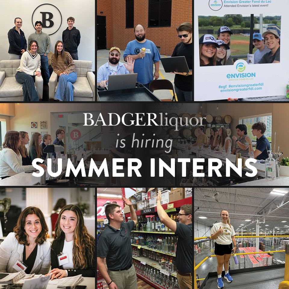 We’re Hiring Summer Interns!
-Internal Communications &amp; People Development
-Finance &amp; Accounting
-Sales
-Operations
Spend your summer learning from the best, growing your skills, and having some fun along the way.
badgerliquor.com/careers/