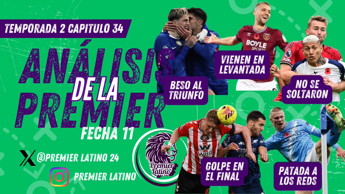 ⚽️[EN VIVO] No te pierdas el análisis de la #Fecha11 de la #PremierLeague con <a href="/ElCityLatino/">El City Latino</a> <a href="/MiguelelExtremo/">Miguel Espinoza</a> y <a href="/TabernaBillyBob/">La Taberna de Bill y Bob #Liverpool</a> 

▶️: youtube.com/live/wQ16bUfxm… 

#Podcast #Programa #Chile #Deportes #FutbolIngles #PremierLatino