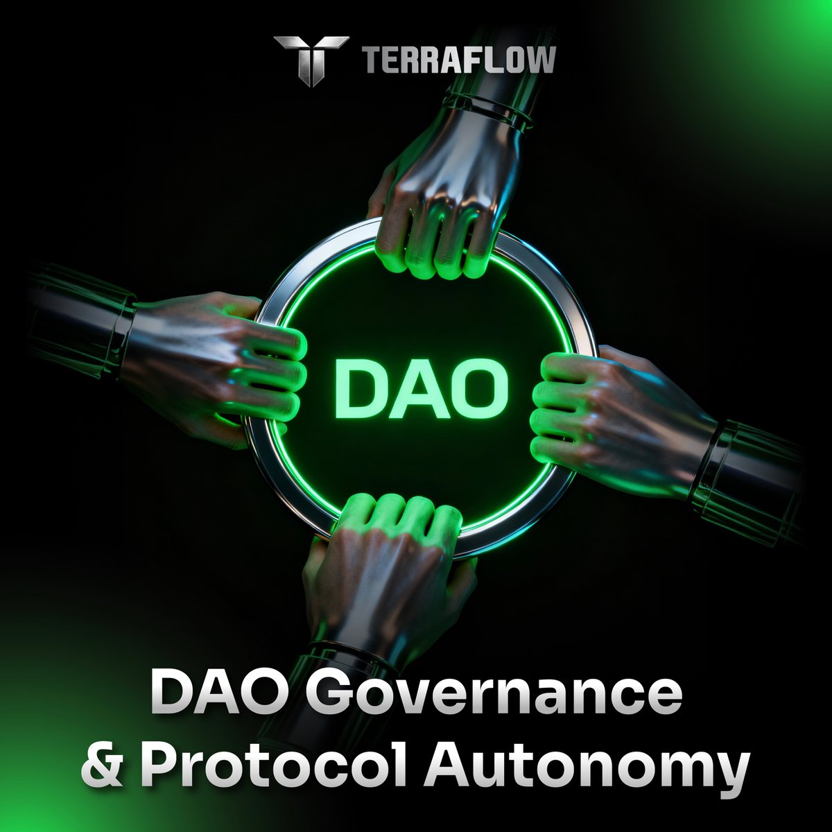 Terra_FlowWeb3's tweet image. Centralized rule-making limits adaptability. TerraFlow enables DAO-driven governance—where voting consensus replaces top-down command, and the protocol evolves organically through community alignment.
#DAO #OnChainGovernance #CommunityConsensus #ProtocolEvolution