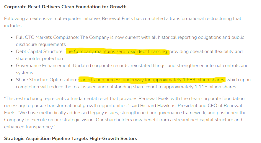 PikachOTC's tweet photo. $RNWF Came back from Expert Market after 3 years and put out news:
Working to cancel 1.63B shares.
A 600M float with ZERO toxic debt.

Once those updates start rolling, you won't get the chance to load it in these current prices imo. https://t.co/8Y9Sq7U3aB