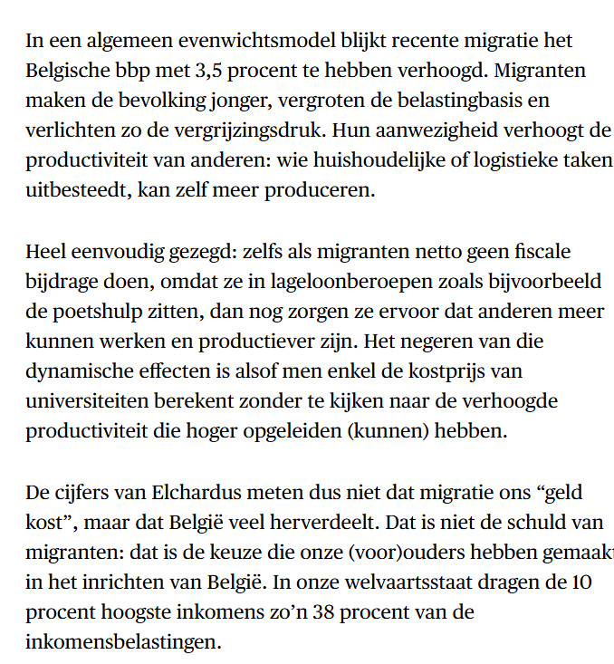 Prima argument van <a href="/LodeCossaer/">Lode Cossaer</a> in De Morgen. Mark Elchardus heeft een te bijziende blik op de kost van migratie en vergeet de verborgen baten.