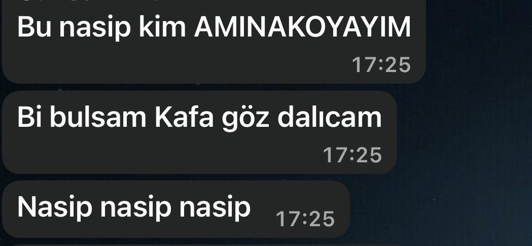 Nasip kimsin ve bizden ne istiyorsun kardeşim