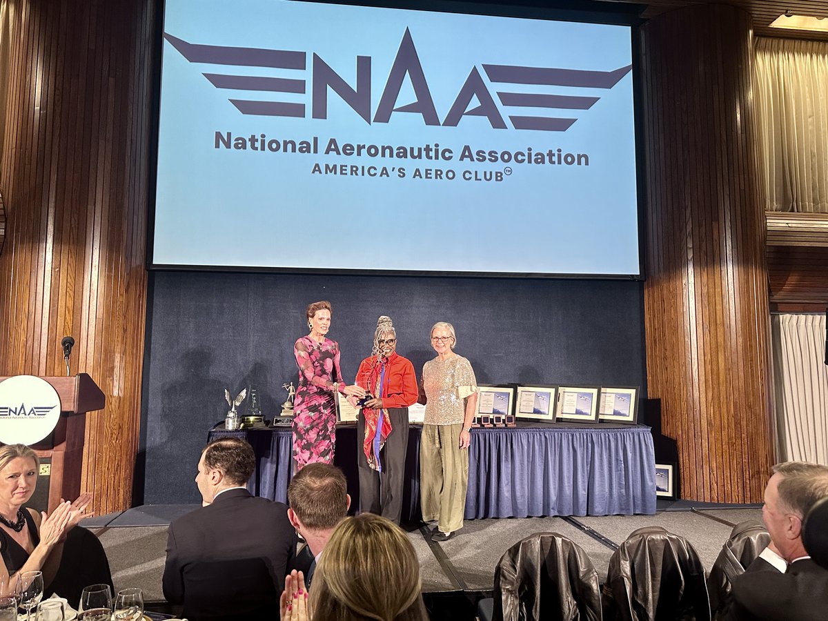The National Aeronautic Association Fall Awards Dinner on November 6 was an evening to remember to celebrate many #WomeninAviationInternational members and friends.

Congratulations to Jessica Grant for receiving the 2024 Marjorie and Katherine Stinson Trophy.
Congratulations to