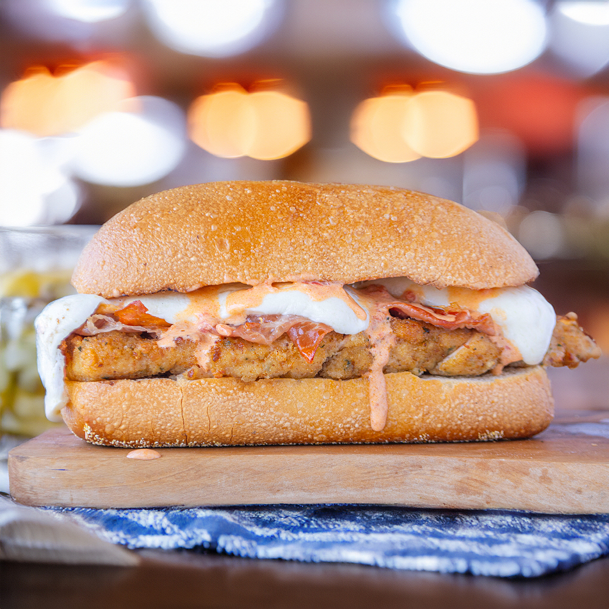 Monday Sandwich of the Day: Chicken Milanese, Prosciutto &amp; Fresh Mozzarella w/ Vodka Sauce on an Italian Roll (Hot)