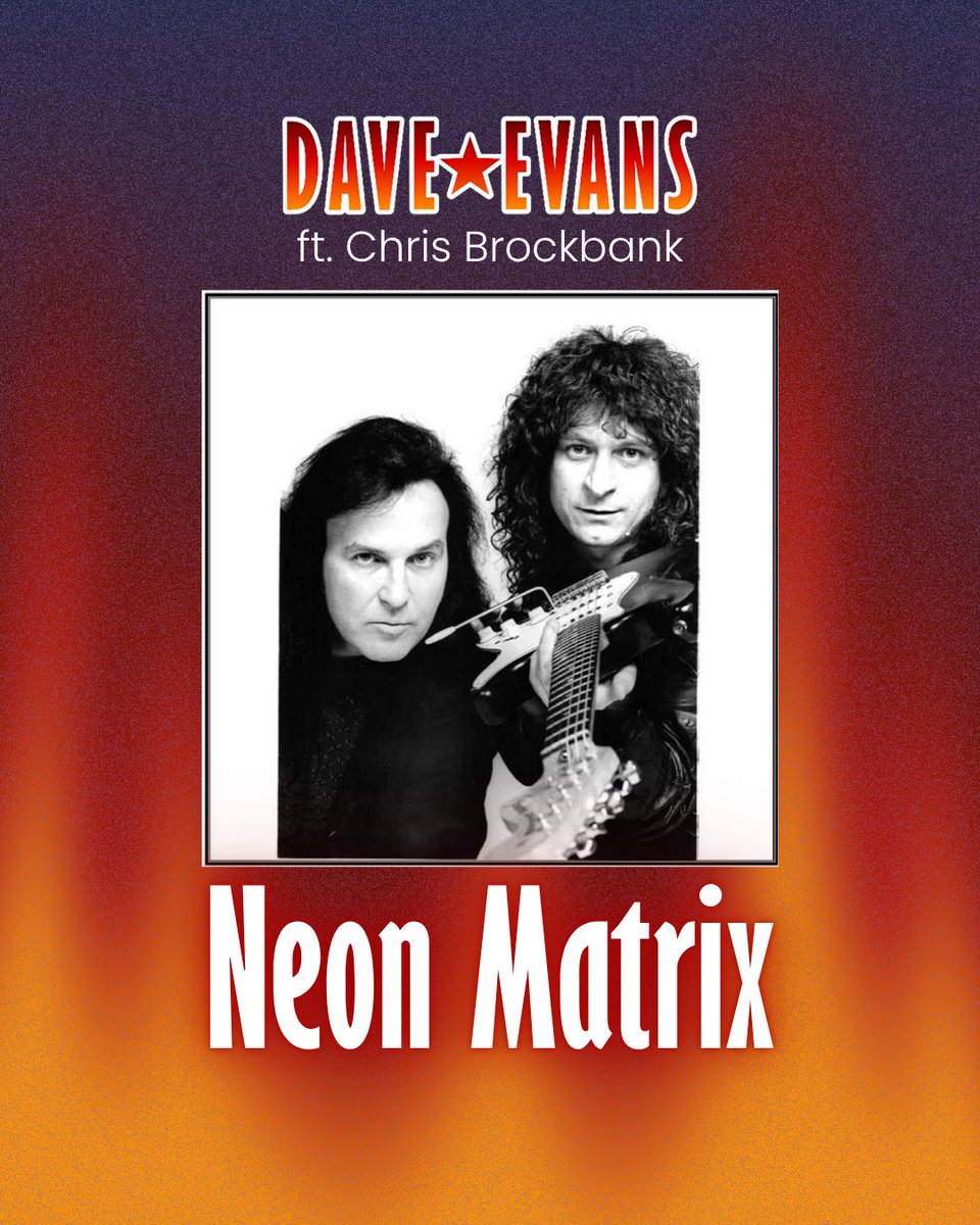 DaveEvansACDC's tweet image. Welcome to the &quot;Neon Matrix&quot;! 🤘 Dave Evans&apos;s powerful 6-track EP is an absolute blast of raw rock energy, featuring Chris Brockbank.

Stream the full EP now! open.spotify.com/album/5VlIJV0J…  

#NeonMatrixEP #DaveEvans #ChrisBrockbank #HardRock #NewRockMusic #RockEP #ACDCLegend…