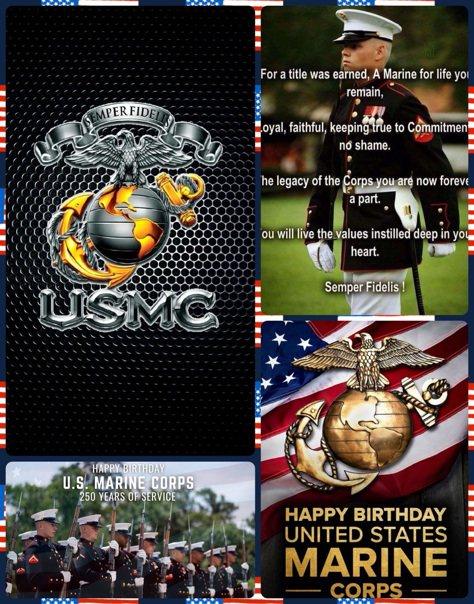 Happy Monday everyone!!

Happy 250th birthday Marines!!

Past and present. We appreciate you, enjoy your day 🥳🥳🤠🇺🇲🇺🇲

🪖🎖🇺🇲🪖🎖🇺🇲🪖🎖🇺🇲🪖🎖🇺🇲🪖
