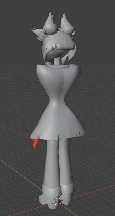 Hazbin hyperfixation so strong I randomly started working on an Alastor model 

I think he looks pretty neat so far ^^