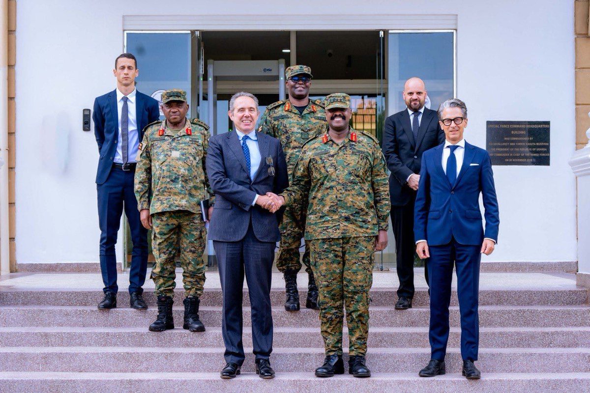 KennyUmoja's tweet photo. CDFGen @mkainerugaba , today welcomed His Excellency Ambassador Johan Borgstam, the European Union Special Representative for the Great Lakes Region, at the Special Forces Command Headquarters, reaffirming the strong security partnership between Uganda and the EU. https://t.co/DuyfXj9UH7