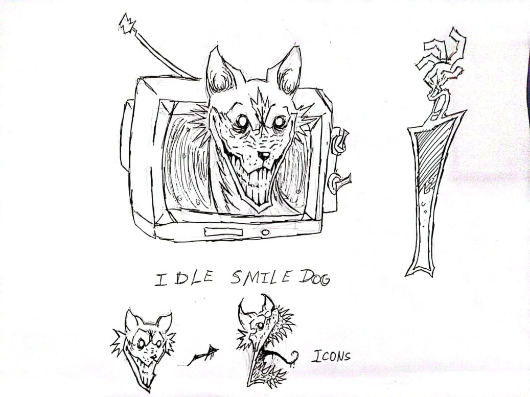 This is all we'll be showing of Smile Dog in teasers
Here's a sketch of what their remake will be like jmjmjm
Art: ElRatasMS
#smiledog #creepypasta #fnfmod