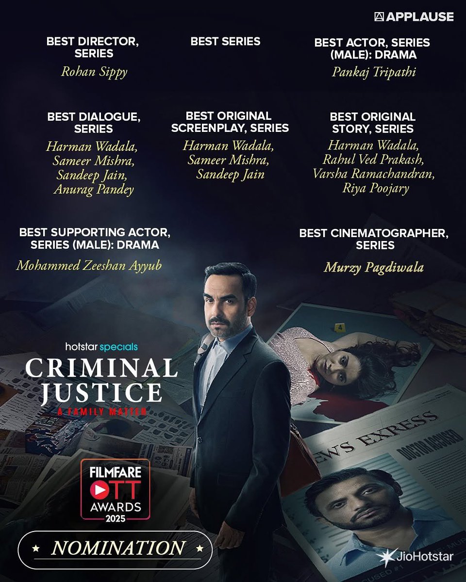 Feeling grateful to be nominated across multiple categories at the Filmfare OTT Awards 2025 🙏❤️ #blessed  #filmfareottawards2025