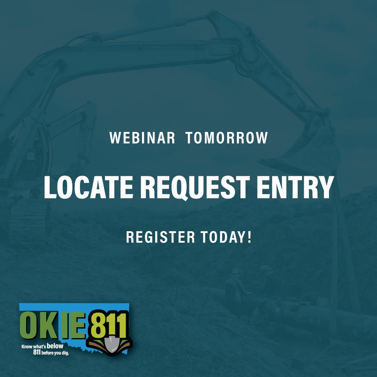 Dig safely! 🦺 Join our OKIE811 webinar on Nov 12 at 2 p.m. to learn how to place locate requests online — and enter to win a $25 Amazon gift card! 💻 Register here: events.teams.microsoft.com/event/ebf4271c…