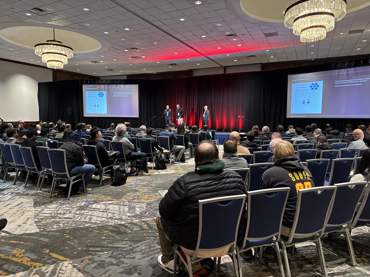 openshiftcommon's tweet image. You&apos;d been right to bank on #OpenShiftCommons, because @MorganStanley was there to share how it developed a firm-wide #Kubernetes platform that meets stringent #security and #resiliency standards. If you&apos;re in Atlanta, schedule all the other user talks: red.ht/Commons-Atlant….