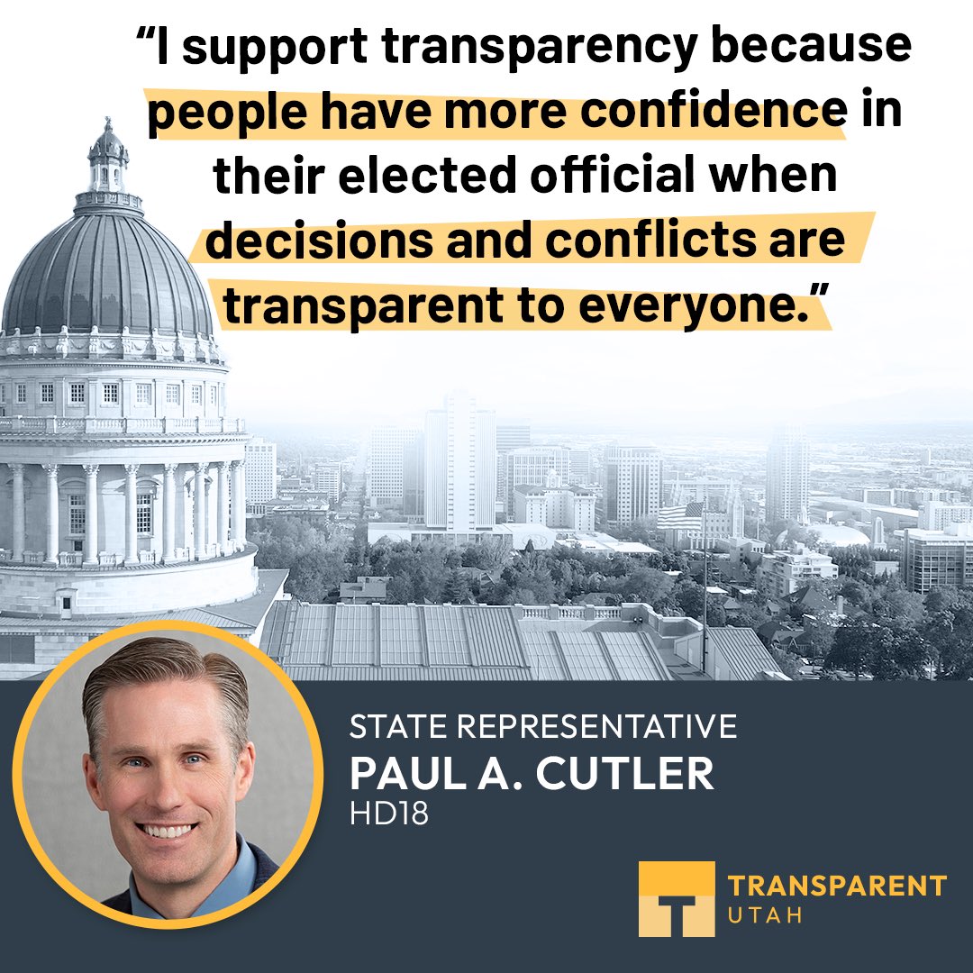 UtahTransparent's tweet image. #ThankfulForTransparency

Transparent.Utah.Gov