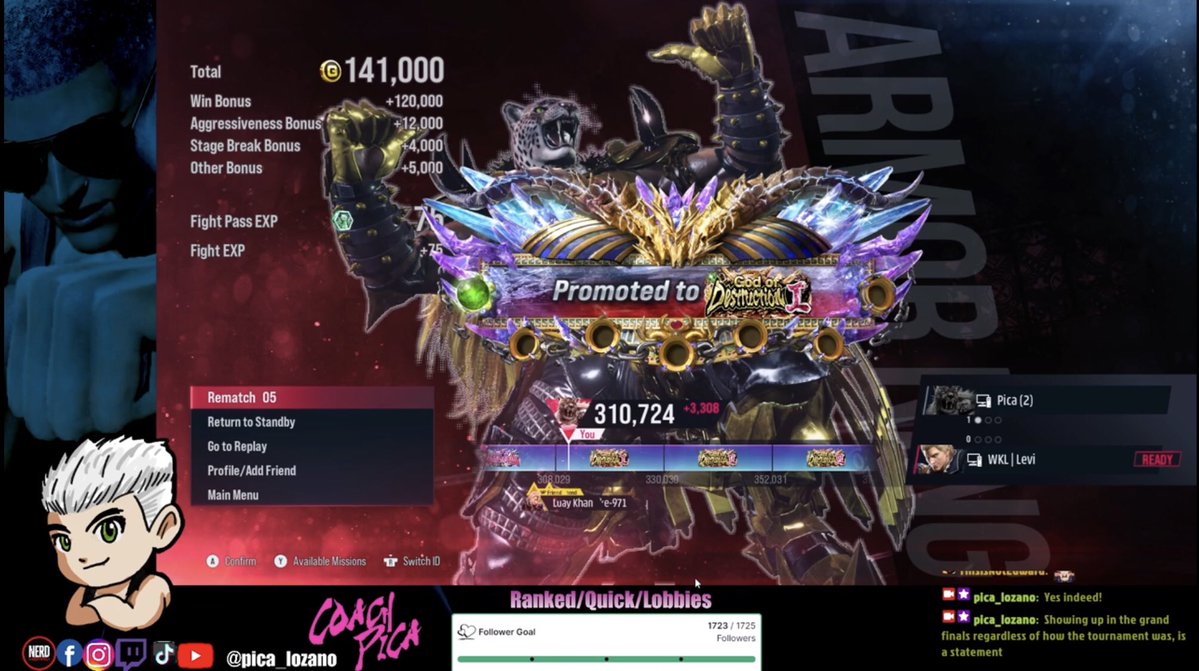 pica_lozano's tweet image. 1st 🟢 
We late to the party and with a splitting headache 🥲😖🤒

Back to the lessons we go🙏 
Let’s try grinding higher once there are more opponents from our region. 
#itspicalozano #CoachPica #Tekken8