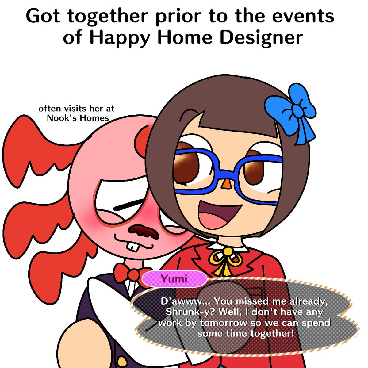 bug_202's tweet photo. Heartfelt Comedy but in different games!! #animalcrossing #animalcrossingnewleaf #animalcrossingwildworld #animalcrossinghappyhomedesigner #drshrunk #yumetwt #selfshiptwt #yumeship #selfship https://t.co/t4YM5VAugL