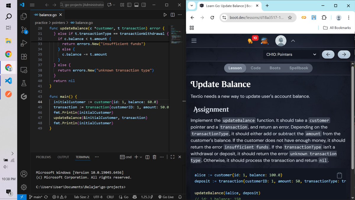 DandiExplore's tweet image. Day 70/100 #100DaysOfCode

✅ Today I learned about pointers, packages, and modules in golang
✅ I also started building the logic for customer dashboard
⏩ Next up: Build the UI for customer dashboard