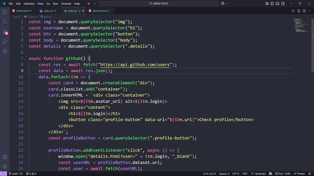 Munna_jsx's tweet photo. #Day 35 of Defence Challenge ☑️!
Finally comeback ho gaya hai. 

Focus : Async await in Javascript. 
⭐ Promise
⭐ try-catch block (Error-Handling)
⭐ Handling multiple operations
⭐ Parallel vs Sequential Execution

#coderarmy #JavaScript #LearnInPublic https://t.co/hCJsA0RB9n