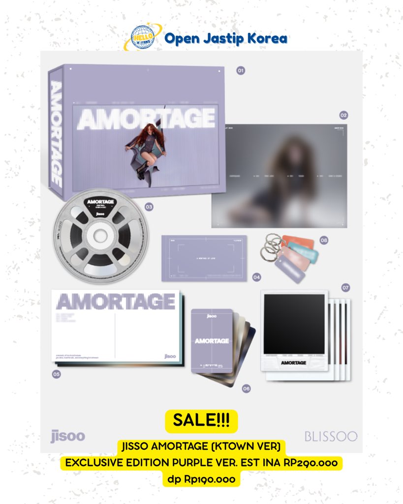 hellokfans's tweet photo. Open jastip album Jisoo Amortage Ktown sale
Estimasi INA 3-4 minggu
Dom Bandung
Order? Dm or WA via click link bio

#JISOO #jisooamortage #AMORTAGE #jual #wtsjisoo #wtsblackpink #blackpink #jastipkorea #jastip #BLACKPINKinJAKARTA #BLACKPINK_DEADLINE #BLACKPINK_WORLDTOUR2025 https://t.co/XhiyXiLkdS