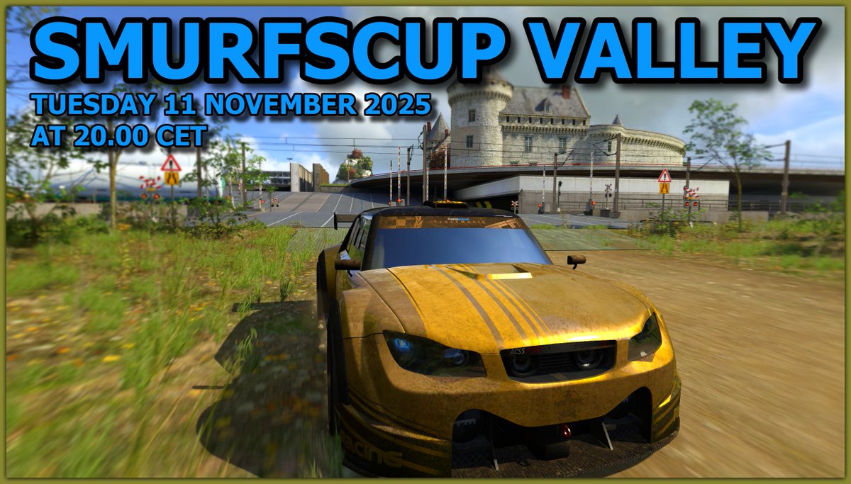 Smurfscup Valley this tuesday 11-11-2025 at 20.00 CET
More info about this Smurfscup at smurfen.nu/valley