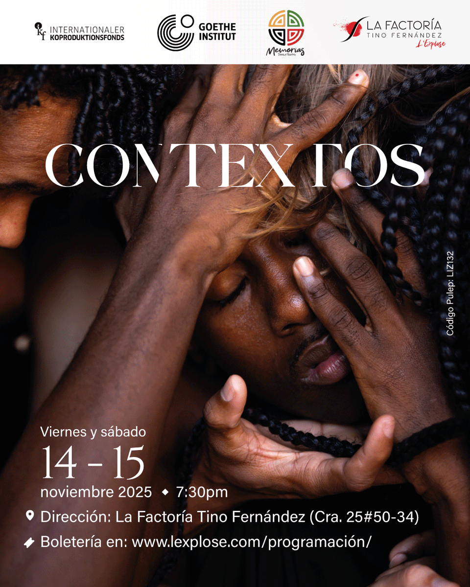 💫 𝗖𝗢𝗡𝗧𝗘𝗫𝗧𝗢𝗦 es puente, es sanación, es comunidad,  sentir, a pensar y a bailar desde la memoria compartida.
📅 Vive esta experiencia única de 𝗰𝗼𝗻𝗲𝘅𝗶𝗼́𝗻 𝘆 𝗰𝗿𝗲𝗮𝗰𝗶𝗼́𝗻 colectiva.📍Teatro La Factoría L’Explose
🎟️𝗲𝗻𝘁𝗿𝗮𝗱𝗮𝘀 𝗹𝗶𝗻𝗸𝗯𝗶𝗼