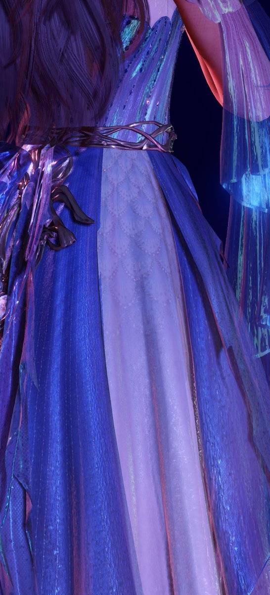 rafayelmuse0306's tweet photo. The fish scale pattern design on MC's dress... His mermaid bride fr😭😭😭 #Rafayel #LoveandDeepspace https://t.co/8KKI4IhVO6