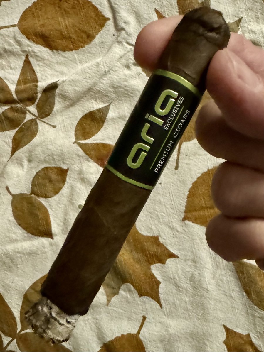 Winter is pushing Fall out of the way in North Texas with an Aria Maduro Robusto cigar.