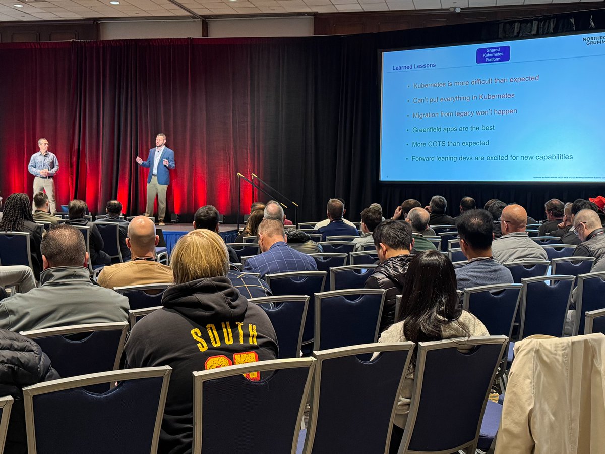 openshiftcommon's tweet image. Who else has spoken at #OpenShiftCommons? @NorthropGrumman shared how it scaled an enterprise #Kubernetes platform using @RedHat #OpenShift. There&apos;s many more real-world insights like that still to come in Atlanta. Check the agenda and set your schedule: red.ht/Commons-Atlant….