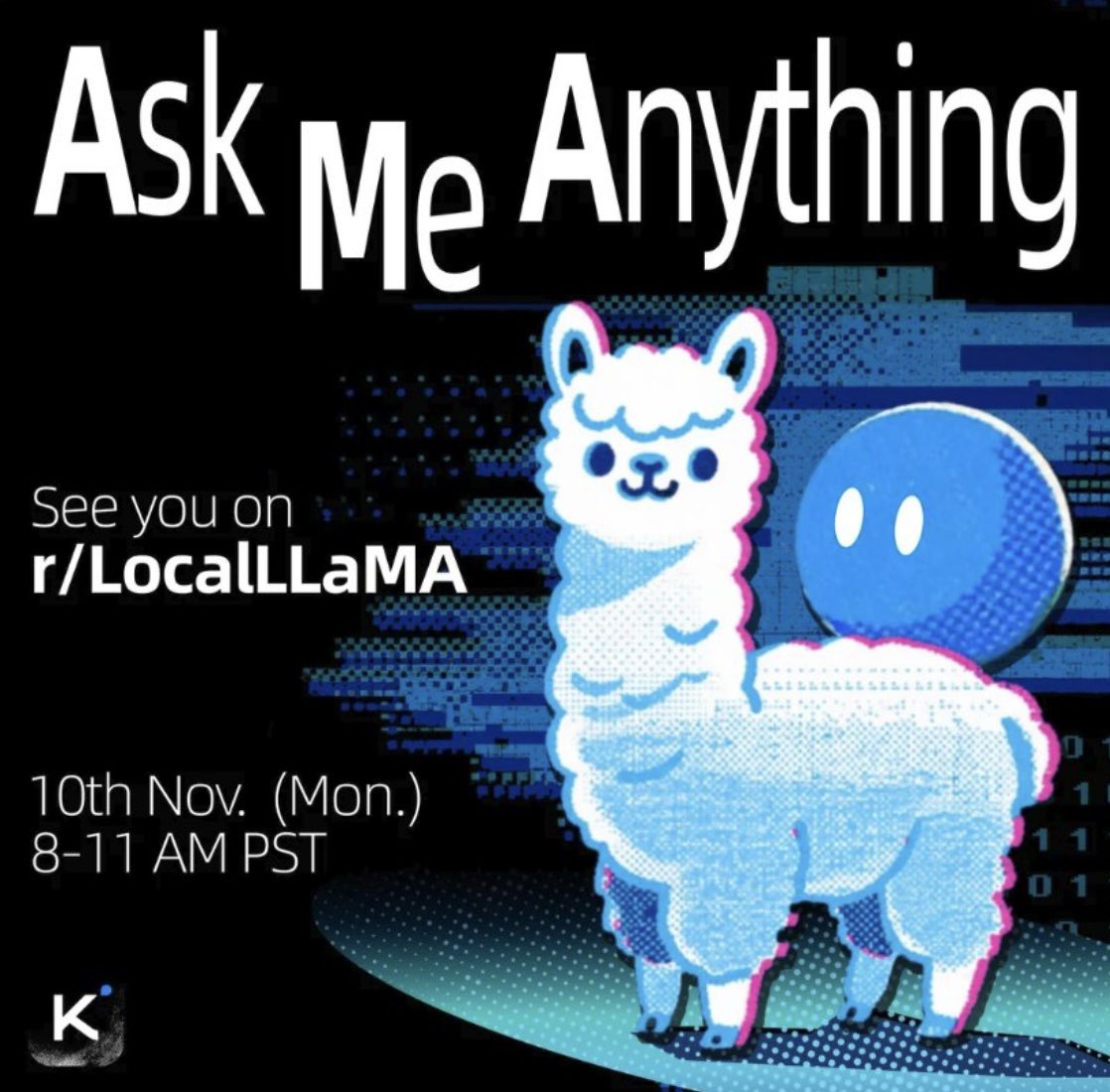 RT Crystal: Starts in 10 minutes! Kimi’s first AMA https://www.reddit.com/r/LocalLLaMA/comments/1oth5pw/ama_with_moonshot_ai_the_opensource_frontier_...