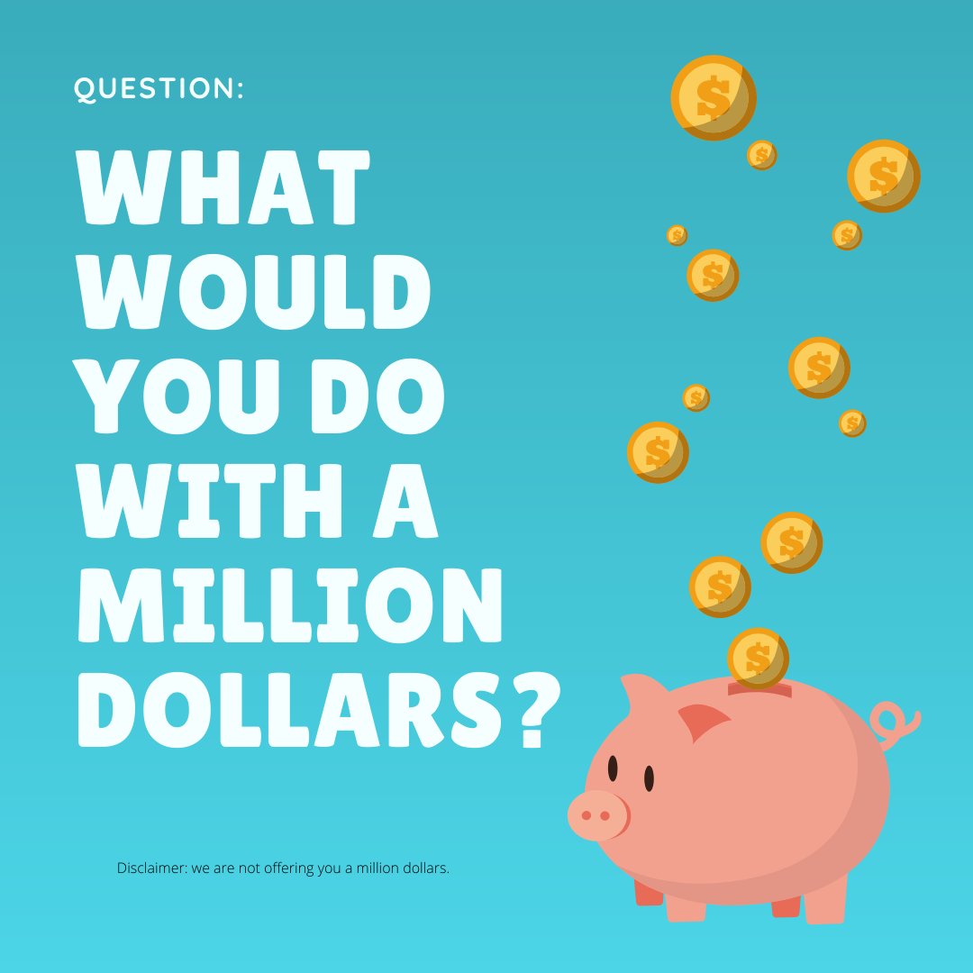 lgerlach's tweet image. If you had a million dollars, how would you spend it? 💵

#NotAnOffer #JustCurious #Millionaire #MillionaireForADay #BecomeAMillionaire #Money