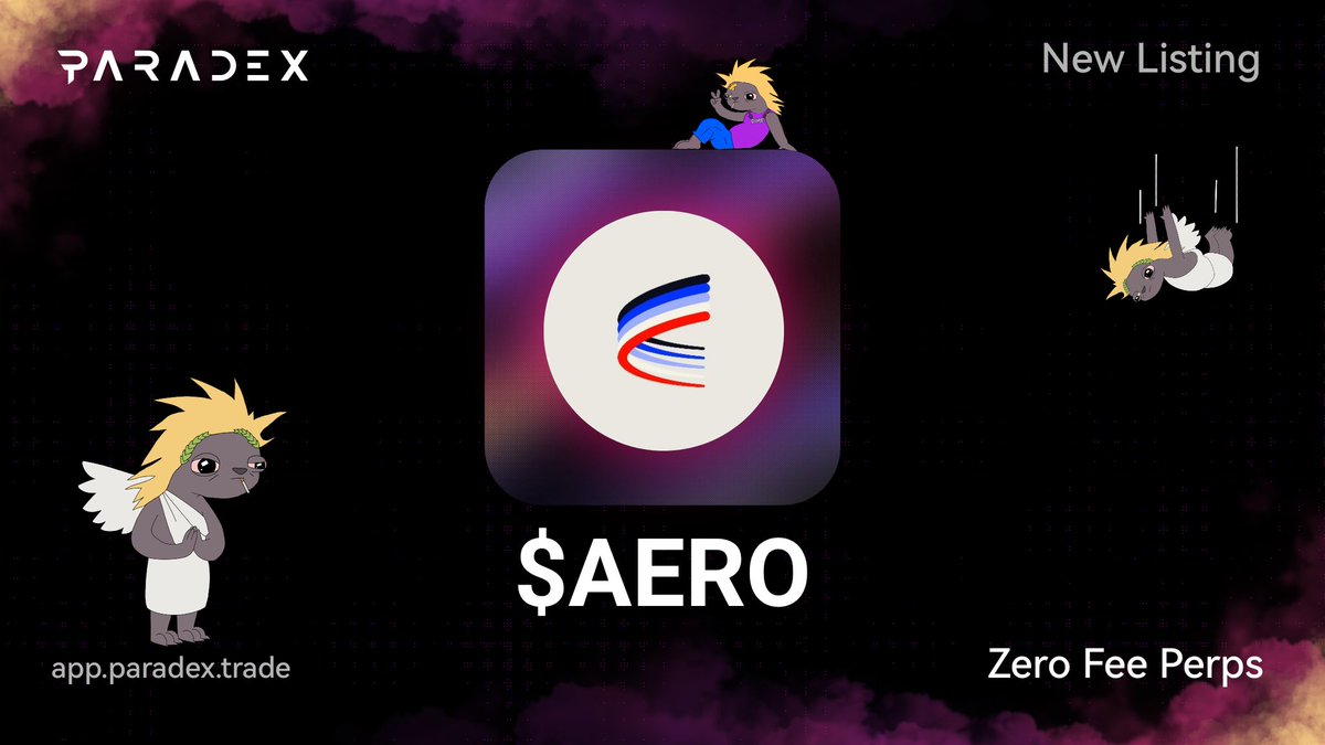 paradex's tweet image. $AERO is live on Paradex with Zero Fees

app.paradex.trade/trade/AERO-USD…