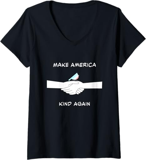 DemocratAmelia's tweet photo. Make America Kind Again Shirts Available!
V-Neck Link: https://t.co/50s2XT7qTg 
T-shirt Link:  https://t.co/78NqXzE1P2
Support the Democratic Party by buying one of these tees, royalties are directly donated to the blue wave's campaign! Vote Blue!
#democraticparty #VoteBlue https://t.co/23Wq2pzejK