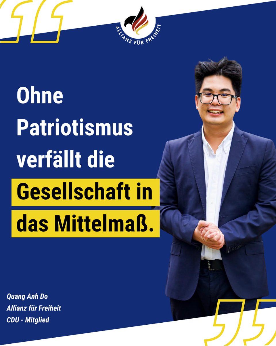 Ohne Patriotismus verfällt die Gesellschaft in das Mittelmaß (hm)