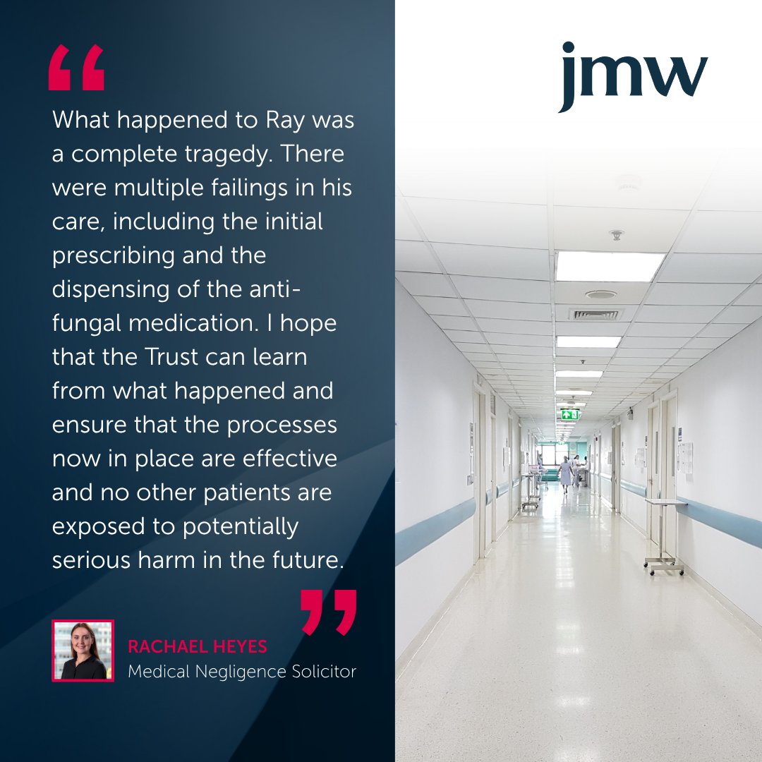 Following the inquest into the death of Professor Raymond McMahon, JMW’s <a href="/RachaelHeyes/">Rachael Heyes</a> has urged Manchester University NHS Foundation Trust to learn from the multiple failings that led to his death after the wrong drug was administered.

Read more:
jmw.co.uk/articles/clini…