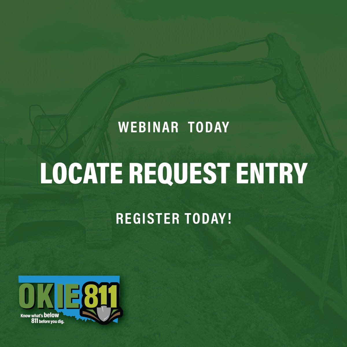 🚨 TODAY at 2 p.m.! Learn how to place locate requests on OKIE811’s site — and enter to win a $25 Amazon gift card! 💻 Don’t miss this free webinar: events.teams.microsoft.com/event/ebf4271c…