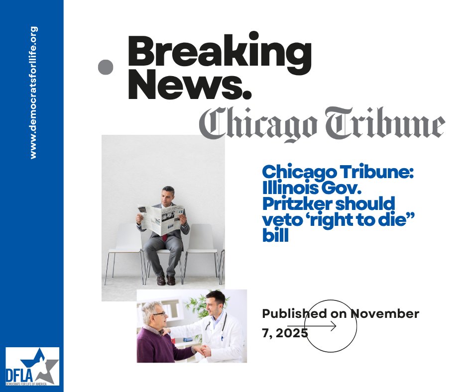 We recognize the deep and complex emotions surrounding the issue of assisted suicide. Instead of pursuing legalization, there are more compassionate alternatives.

We urge Governor Pritzker to veto SB1950. 

bit.ly/49cQh3E