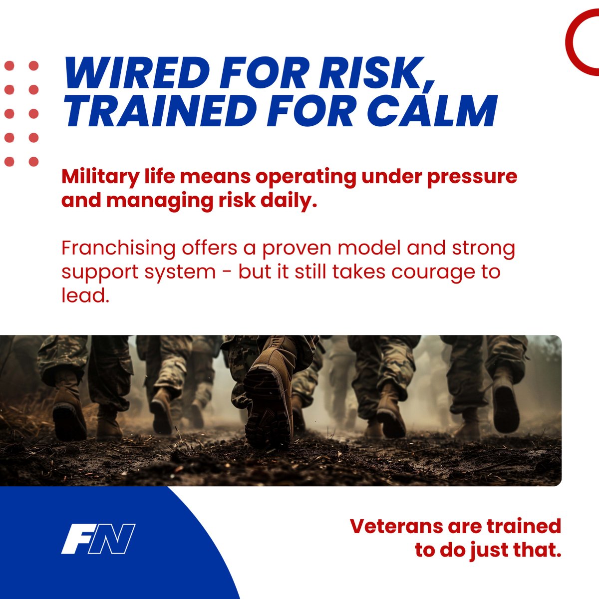 FranNetHouston's tweet image. Veterans are 3x more likely to own a franchise than the average person, and that&apos;s no coincidence.
Let’s talk about how your service can lead to success in business ownership.

#VeteransInBusiness #FranchiseOwner #CareerTransition