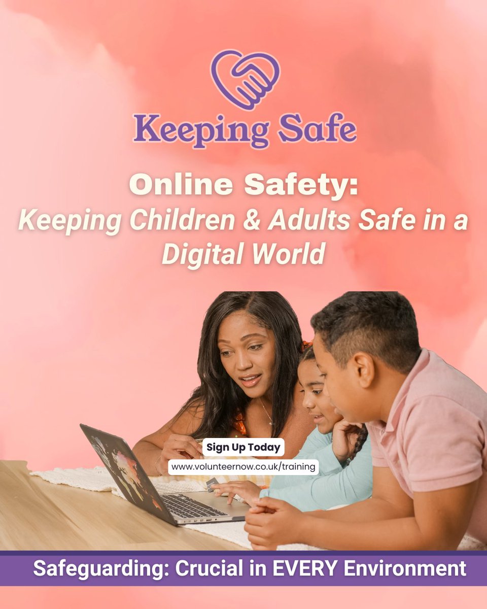 Join us for a short session on 2 Dec aiming to increase awareness of people's lives online in a digital world.

Learn how to build digital resilience in young people &amp; adults; increase knowledge about the risks of the online space and more.

➡️ volunteernow.co.uk/course/online-…