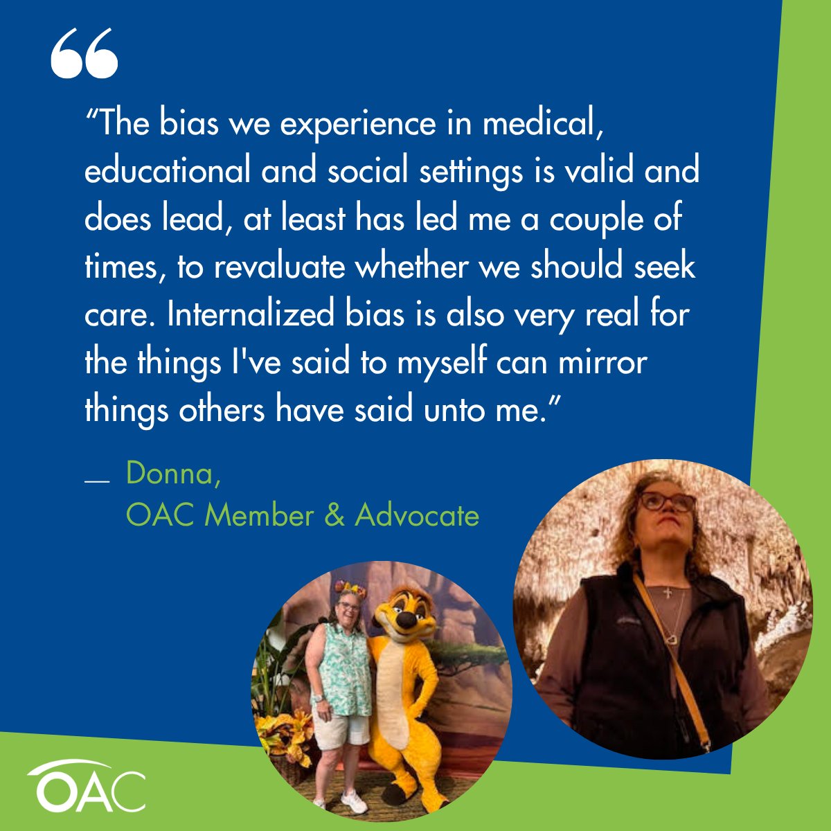 Weight bias hurts and it can even stop people from seeking the care they need. At OAC, we’re standing up to end weight bias in healthcare, schools, workplaces and communities.

Take the pledge to join us in creating a world where every person is treated with respect, dignity and