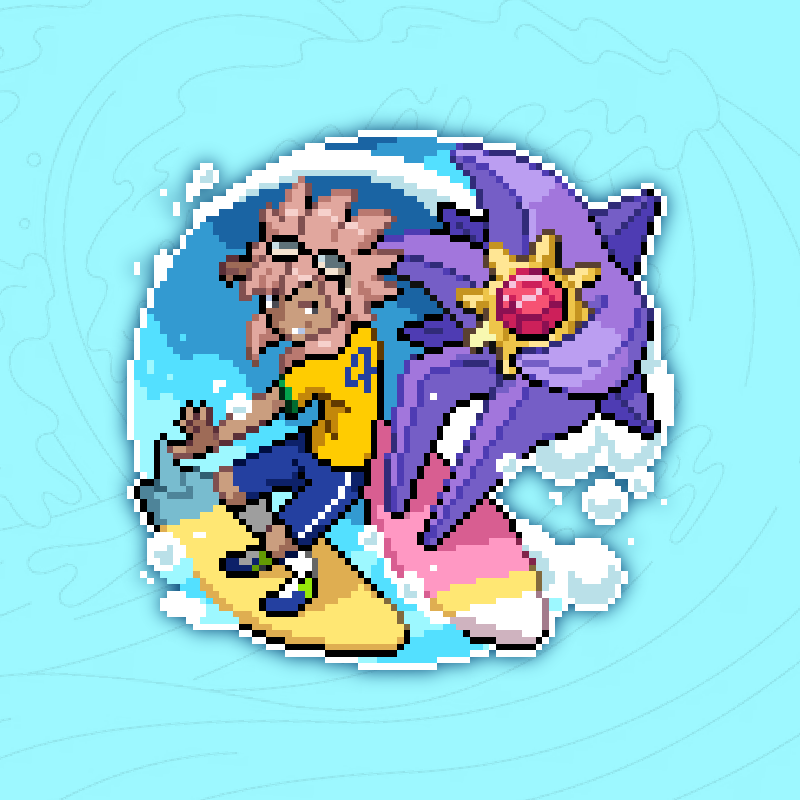 "Tsunami Jousuke and Mega Starmie wants to battle !"

Custom Avatar for the winners of Portuguese Premier League on Smogon

#Pokemon #pixelart