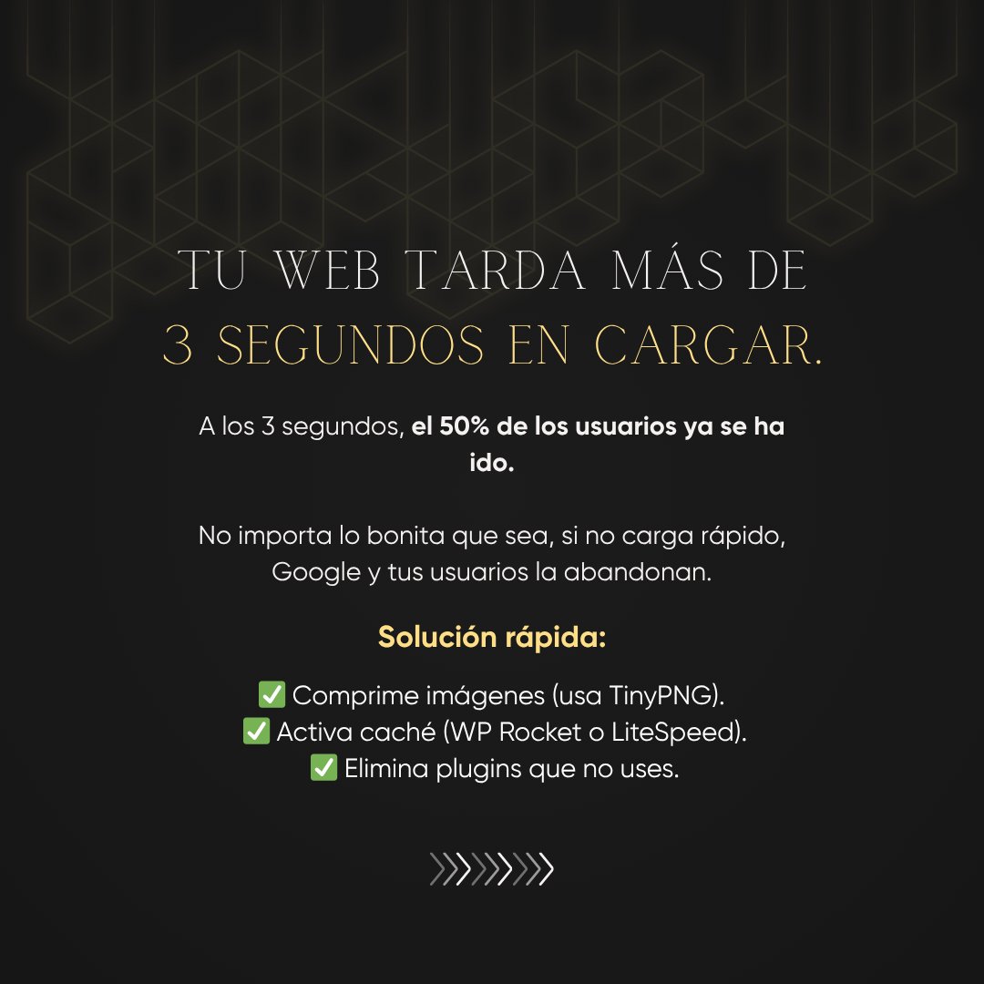Mariaghvn's tweet image. ¿Tu web recibe visitas pero no convierte? ❌

Estás perdiendo dinero si tu web es: 1️⃣ Lenta 2️⃣ Mala en móvil 3️⃣ No persuade

No necesitas una web nueva, necesitas una ESTRATÉGICA.

¿Cuál de estos 3 puntos está frenando tus ventas ahora? Comenta 👇

#SEO #UX #OptimizaciónWeb
