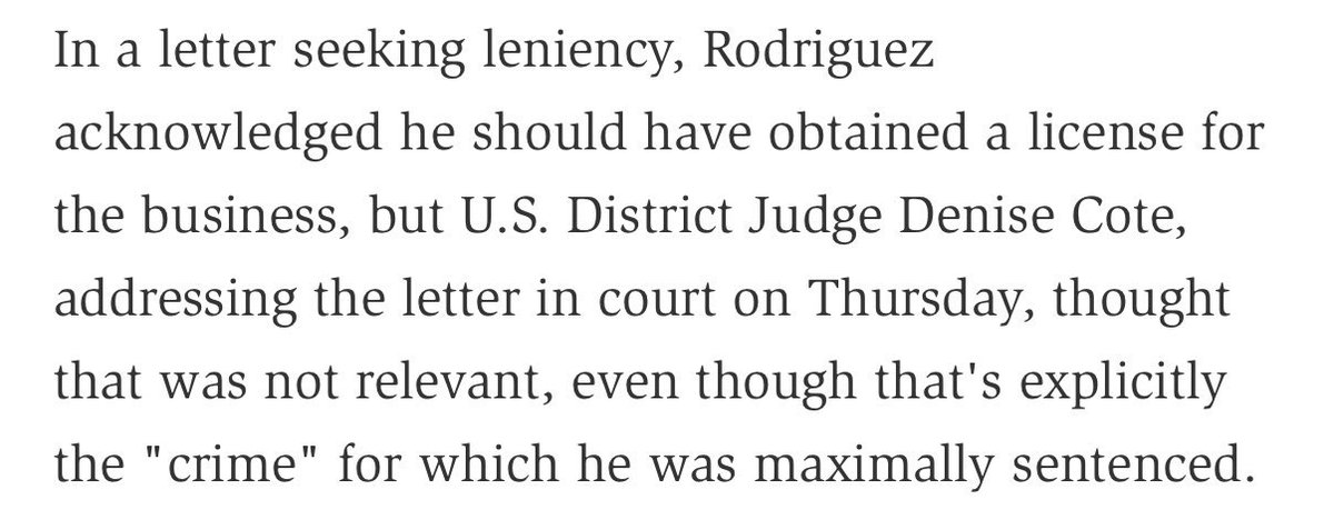 gofreesamourai's tweet image. Samourai Wallet asks for mercy, admits he should&apos;ve gotten a license.

The judge says &quot;Irrelevant.&quot; 

Yet unlicensed money transmission was the exact &quot;crime&quot; which got him the MAX statutory sentence.

How is this justice?
#FreeSamourai