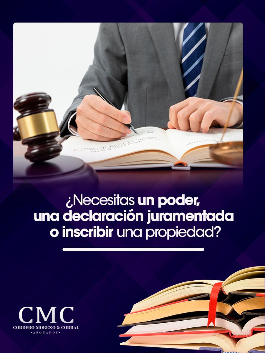 CMCABOGADOSEC's tweet image. 📑 Agilizamos tus trámites notariales y registrales ⚖️
Desde la elaboración de un poder especial o general hasta la inscripción de escrituras en el Registro de la Propiedad, nos encargamos de todo.
Ahorra tiempo ⏳ y evita errores con nuestra asesoría experta.