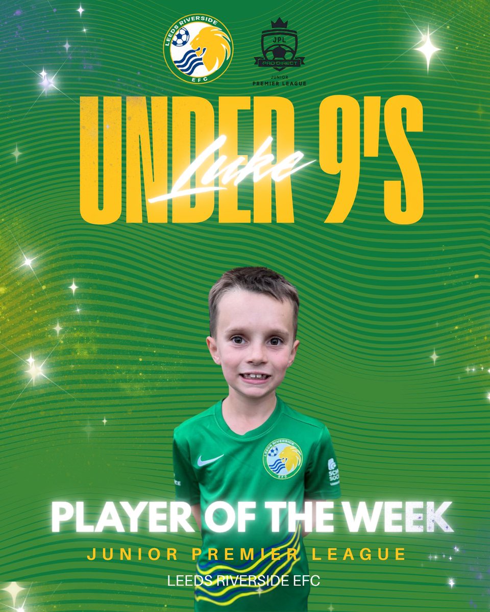 LeedsRiverside's tweet photo. 🌟Leeds Riverside EFC – Players of the Week!🌟

Massive shoutout to this week’s stars 👏💪

🔥 U7s: Charlie
🔥 U8s: Aro
🔥 U9s: Luke
🔥 U10s: Eugene

Top attitude, effort &amp; teamwork! 💥💯

#LeedsRiversideEFC #PlayersOfTheWeek #FootballFamily #Teamwork ⚽️ https://t.co/RQO8WdmZk1