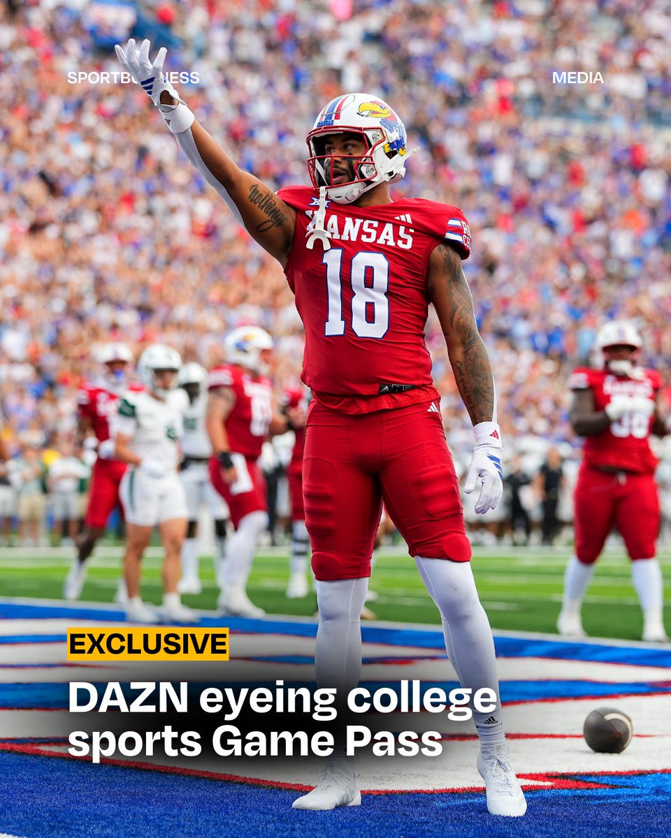 𝗘𝗫𝗖𝗟𝗨𝗦𝗜𝗩𝗘: DAZN is preparing to launch a Game Pass to host its growing portfolio of international US college sports rights.

The platform could go live in time for the NCAA bowl season, complementing DAZN’s existing NFL Game Pass and NHL.TV offerings.