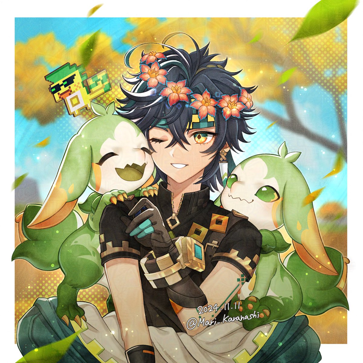 キィニチ誕生日おめでとう！！🎂🦖
再掲ですがお祝い✨
#キィニチ生誕祭2025
#Kinich #GenshinImpact