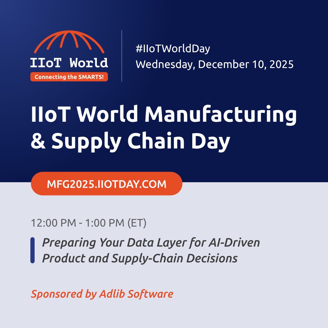 Most industrial context isn’t digital — it’s buried in PDFs, maintenance logs &amp; reports.

This session shows how to turn that unstructured data into verified knowledge for AI agents.

Save your spot: buff.ly/xWehpzJ #sponsored #adlib_iiot #IIoTWorldDay #AI <a href="/IIoT_World/">IIoT World</a>