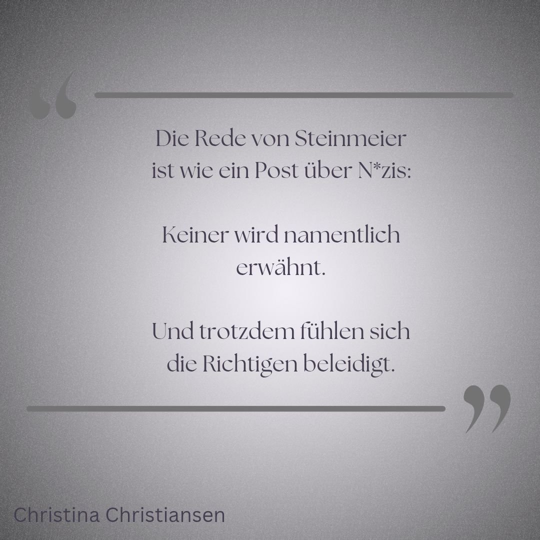 Wer sich angesprochen fühlt...